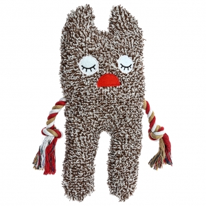 Freckles Greybar Squeak & Rope