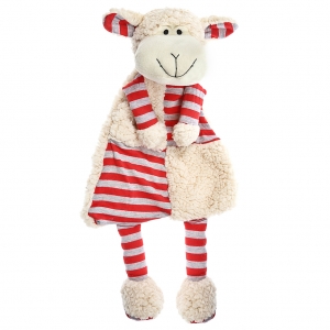 MAY-Flat Lamb 18in. Squeaker & Crunch