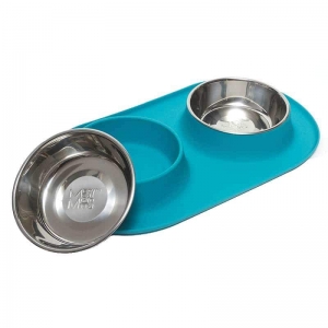 Messy-Mutts-Double-Silicone-Feeder-Blue