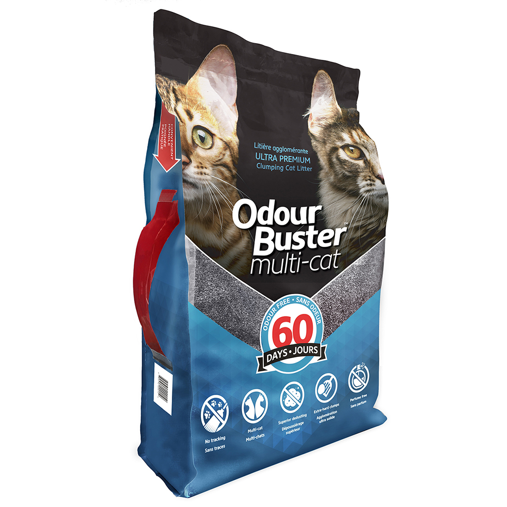 Odor Buster MultiCat Clumping Litter 12KG to Tommy's Pet