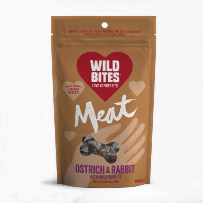 WILD BITES - Ostrich & Rabbit with wild berriesTreats 120g WILD-BITES-Ostrich-Rabbit-with-wild-berriesTreats-120g