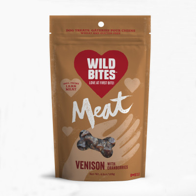 WILD BITES - Venison with Cranberries Treats 120g WILD-BITES-Venison-with-Cranberries-Treats-120g