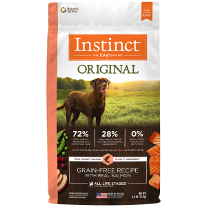 Instinct Dog Original GF Kibble WildCaught Salmon 4 lb