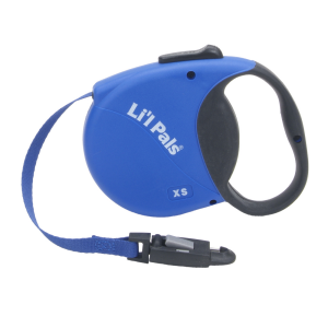 Li'l Pals Retractable Leash with E-Z Snap 12' Blue