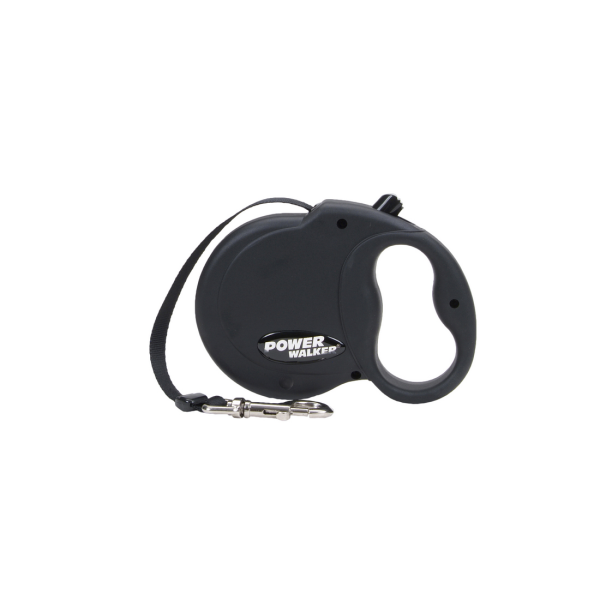 Power Walker Retractable Leash Black Medium to Tommy's Pet